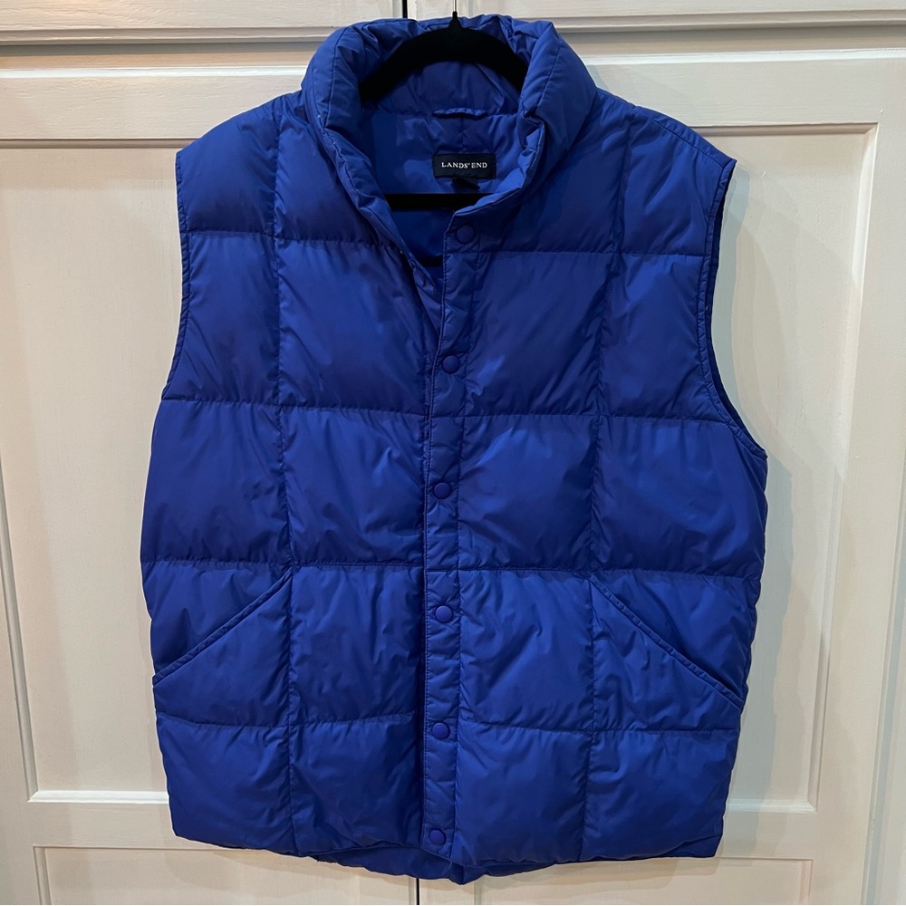 Lands End Goose Down Men’s Vest Size Medium